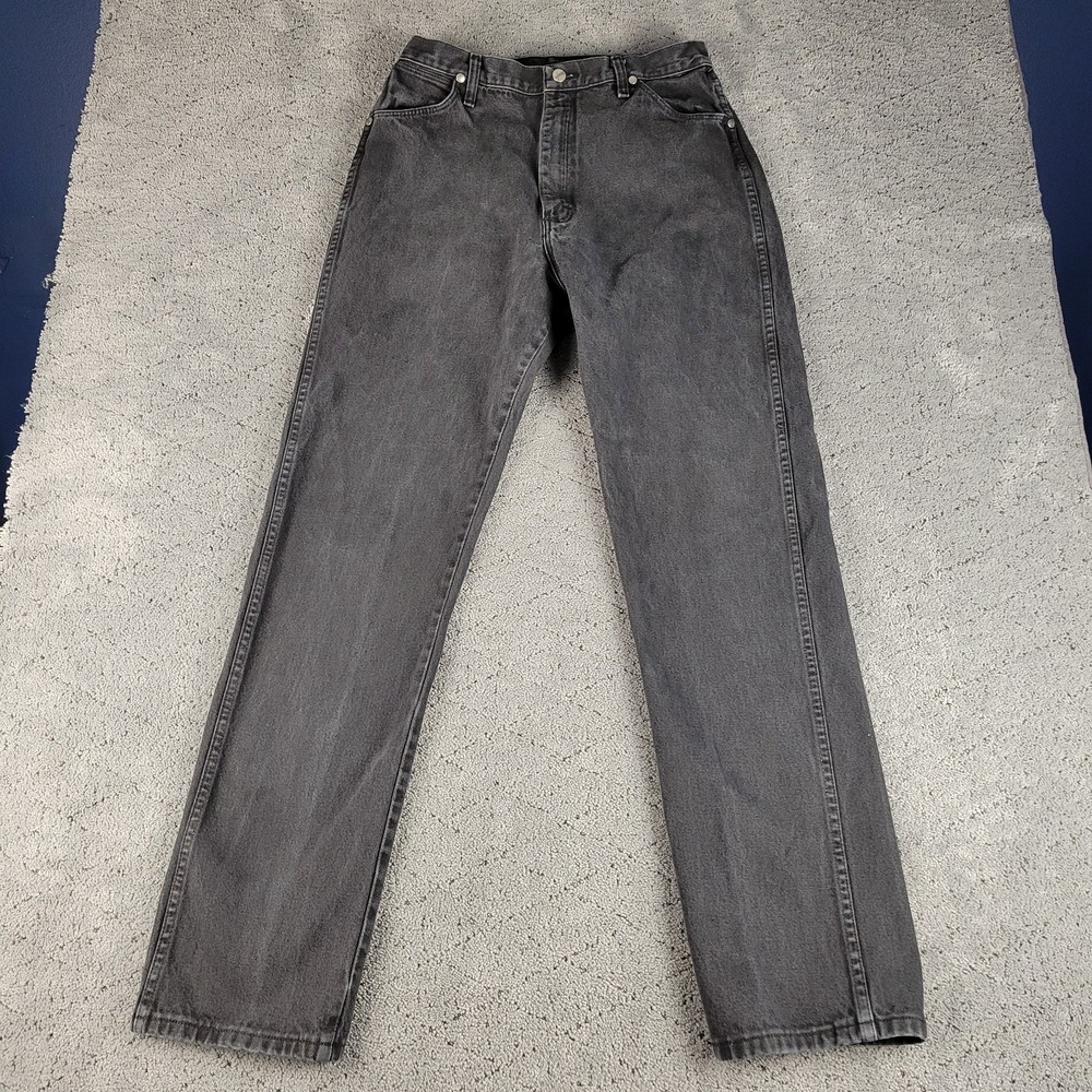 Wrangler Jeans Womens 15 Black‎ Bareback High Rise Straight Leg Cowgirl 14NBPWK